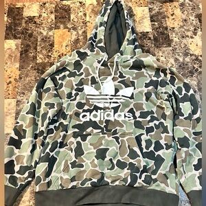 Adidas Green Camouflage Hoodie sweatshirt Men